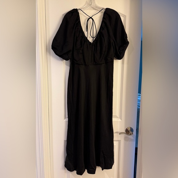 NWT Banana Republic Viscose Linen Blend Black Maxi Dress SZ 10 Purchased 6/1/25 - Picture 8 of 11